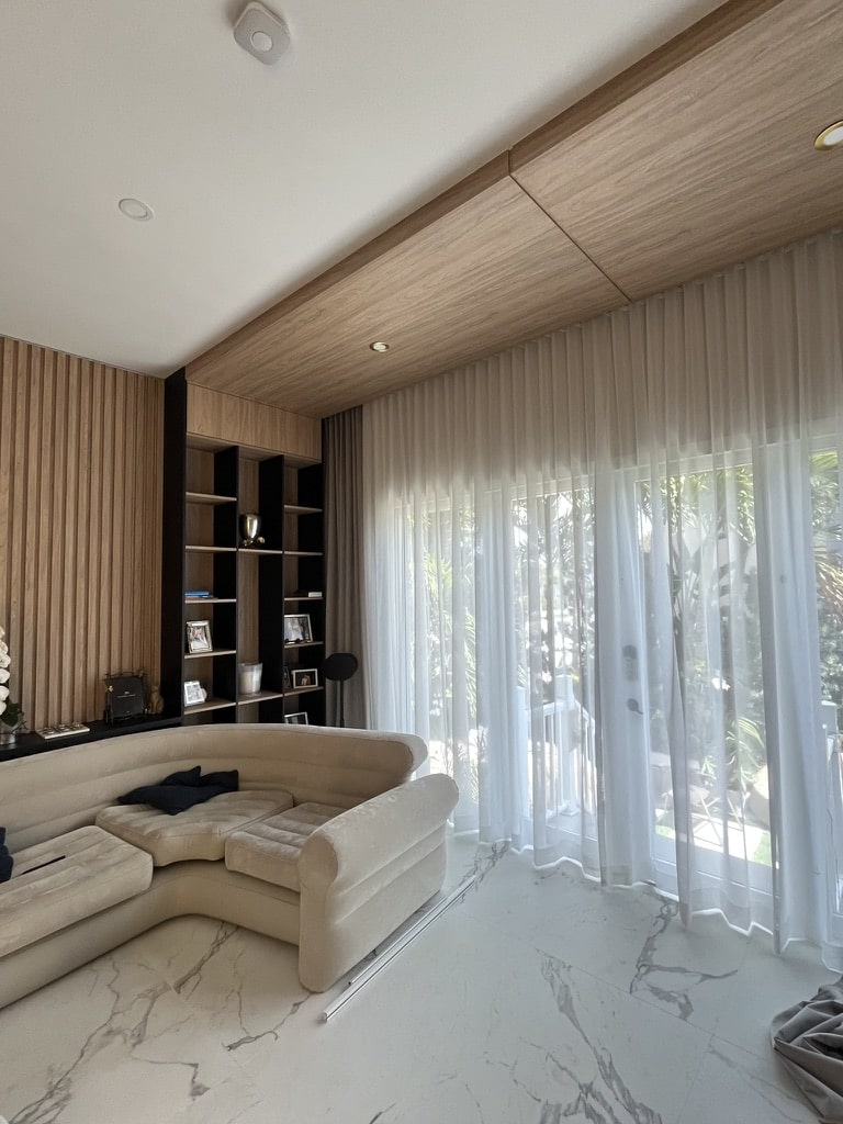 Curtains installation